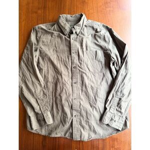 Eddie Bauer Relaxed Fit Long Sleeve Button Down Shirt Olive Green - Size L